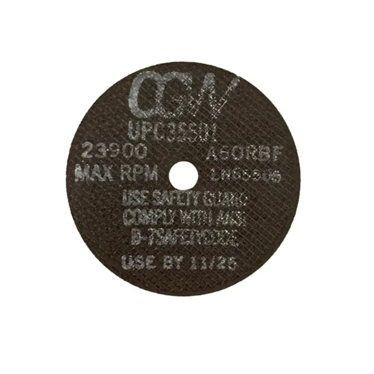 CUT OFF WHEEL HIGH SPD TYPE 1 3" DIAM, .035" W, 3/8" BORE