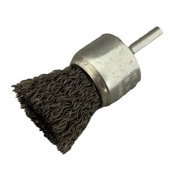 CRIMPED WIRE END BRUSH, 1" X 0.020" X 1", 1/4" SHANK