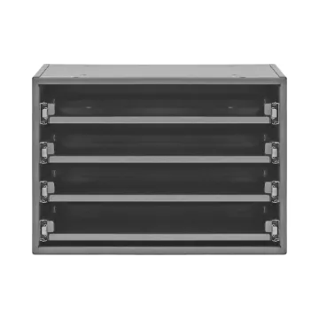 DRAWER RACK-SLIDE OUT, METAL 4 DRAWER, SMALL, GRAY
