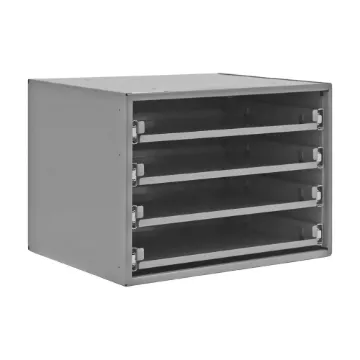 DRAWER RACK-SLIDE OUT, METAL 4 DRAWER, SMALL, GRAY